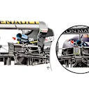 Renault's R.S.18 has a distinctly different exhaust arrangement to most other cars, including the Red Bull RB14 (right). © Giorgio Piola