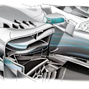 The flow conditioners sit on top of the sidepods and help speed up airflow. © Giorgio Piola