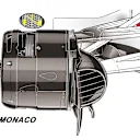 Ferrari's Monaco brake arrangement (the inset area shown in yellow is the area of un-drilled carbon)... © Giorgio Piola