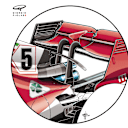 Ferrari’s alternative wastegate arrangement, which Sebastian Vettel ran briefly in Free Practice 1 in Hungary. © Giorgio Piola