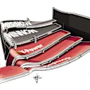 Ferrari, Alfa Romeo and Toro Rosso opted to sacrifice wing depth to aid outwash