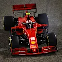 The rear wing that Ferrari changed to for Saturday, that has a spoon-shaped bulge in the middle at the bottom...