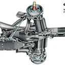 Red Bull's RB16B (illustrated above) uses a lower rear wishbone to increase volume of airflow to the diffuser