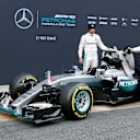 Lewis Hamilton (GBR) Mercedes AMG F1 and Nico Rosberg (GER) Mercedes AMG F1 unveil the Mercedes-Benz F1 W07 Hybrid at Formula One Testing, Day One, Barcelona, Spain, Monday 22 February 2016. © Sutton Motorsport Images