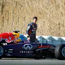 Daniel Ricciardo (AUS) Red Bull Racing RB10 stopped out on track. Formula One Testing, Jerez, Spain, Day Three, Thursday, 30 January 2014 © Sutton Images. No reproduction without permission