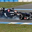 Adrian Sutil (GER) Sauber C33 locks up. Formula One Testing, Jerez, Spain, Day Three, Thursday, 30 January 2014 © Sutton Images. No reproduction without permission