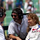 Giovanna Amati (ITA) right, with members of the Brabham team.
Mexican GP, Mexico City 22 March 1992. © Sutton Motorsport Images