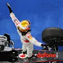 Race winner Lewis Hamilton (GBR) McLaren in parc ferme. Formula One World Championship, Rd 18, Abu Dhabi Grand Prix, Race, Yas Marina Circuit, Abu Dhabi, UAE, Sunday, 13 November 2011 