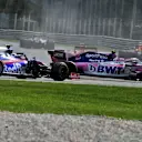 Lance Stroll (CDN) Racing Point F1 Team RP19 returns to the circuit ahead of Pierre Gasly (FRA) Scuderia Toro Rosso STR14 after spinning during the race.
08.09.2019. Formula 1 World Championship, Rd 14, Italian Grand Prix, Monza, Italy, Race Day.
 - www.xpbimages.com, EMail: requests@xpbimages.com - copy of publication required for printed pictures. Every used picture is fee-liable. © Copyright: Bearne / XPB Images