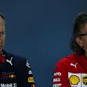 Paul Monaghan (GBR) Red Bull Racing Chief Engineer and Laurent Mekies (FRA) Ferrari Sporting Director, Press conference.
27.09.2019. Formula 1 World Championship, Rd 16, Russian Grand Prix, Sochi Autodrom, Sochi, Russia, Practice Day.
- www.xpbimages.com, EMail: requests@xpbimages.com - copy of publication required for printed pictures. Every used picture is fee-liable. Â© Copyright: Batchelor / XPB Images
