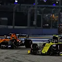Nico Hulkenberg (GER) Renault F1 Team RS19 and Carlos Sainz (ESP) McLaren MCL34.21.09.2019. Formula 1 World Championship, Rd 15, Singapore Grand Prix, Marina Bay Street Circuit, Singapore, Qualifying Day.- www.xpbimages.com, EMail: requests@xpbimages.com - copy of publication required for printed pictures. Every used picture is fee-liable. © Copyright: Moy / XPB Images