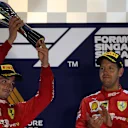 Charles Leclerc (MON) Ferrari SF90 and Sebastian Vettel (GER) Ferrari SF90.
22.09.2019. Formula 1 World Championship, Rd 15, Singapore Grand Prix, Marina Bay Street Circuit, Singapore, Race Day.
- www.xpbimages.com, EMail: requests@xpbimages.com - copy of publication required for printed pictures. Every used picture is fee-liable. © Copyright: Batchelor / XPB Images