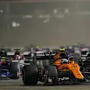 Lando Norris (GBR) McLaren MCL34 at the start of the race.
22.09.2019. Formula 1 World Championship, Rd 15, Singapore Grand Prix, Marina Bay Street Circuit, Singapore, Race Day.
 - www.xpbimages.com, EMail: requests@xpbimages.com - copy of publication required for printed pictures. Every used picture is fee-liable. © Copyright: Dungan / XPB Images