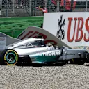 Lewis Hamilton (GBR) Mercedes AMG F1 W05 crashed in Q1 gets into the Medical Car. Formula One World Championship, Rd10, German Grand Prix, Qualifying, Hockenheim, Germany, Saturday, 19 July 2014