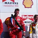 Jos Verstappen (NLD) centre on the podium at the 1993 F3 Masters at Zandvoort © ©Sutton Motorsport Images