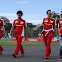 Sebastian Vettel (GER) Ferrari walks the track at Formula One World Championship, Rd1, Australian Grand Prix, Preparations, Albert Park, Melbourne, Australia, Wednesday 11  March 2015. © Sutton Motorsport Images