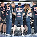 Red Bull Racing mechanics in the garage at Formula One World Championship, Rd2, Malaysian Grand Prix, Preparations, Sepang, Malaysia, Thursday 26 March 2015.