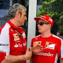 Maurizio Arrivabene (ITA) Ferrari Team Principal and Kimi Raikkonen (FIN) Ferrari at Formula One World Championship, Rd2, Malaysian Grand Prix, Preparations, Sepang, Malaysia, Thursday 26 March 2015. © Sutton Motorsport Images