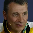 Rob White Gerhard Berger (AUT) Renault Sport in the Press Conference at Formula One World Championship, Rd8, Austrian Grand Prix, Practice, Spielberg, Austria, Friday 19 June 2015. © Sutton Motorsport Images