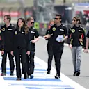 Jolyon Palmer (GBR) Lotus Test and Reserve Driver and Romain Grosjean (FRA) Lotus at Formula One World Championship, Rd3, Chinese Grand Prix, Preparations, Shanghai, China, Thursday 9 April 2015. © Sutton Motorsport Images