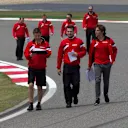 Roberto Merhi (ESP) Marussia walks the track at Formula One World Championship, Rd3, Chinese Grand Prix, Preparations, Shanghai, China, Thursday 9 April 2015. © Sutton Motorsport Images