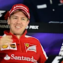 Sebastian Vettel (GER) Ferrari in the Press Conference at Formula One World Championship, Rd3, Chinese Grand Prix, Preparations, Shanghai, China, Thursday 9 April 2015. © Sutton Motorsport Images