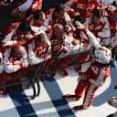Sebastian Vettel (GER) Ferrari celebrates with the team in Parc Ferme at Formula One World Championship, Rd3, Chinese Grand Prix, Race, Shanghai, China, Sunday 12 April 2015. © Sutton Motorsport Images