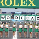 Grid Girls with "Two Decades" Australian Grand Prix boards, © Rolex