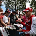 Sebastian Vettel (GER) Ferrari signs autographs for the fans at Formula One World Championship, Rd1, Australian Grand Prix, Preparations, Albert Park, Melbourne, Australia, Thursday 12 March 2015. © Sutton Motorsport Images