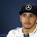 Pole sitter Lewis Hamilton (GBR) Mercedes AMG F1 in the Press Conference at Formula One World Championship, Rd1, Australian Grand Prix, Qualifying, Albert Park, Melbourne, Australia, Saturday 14 March 2015. © Sutton Motorsport Images