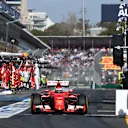 Kimi Raikkonen (FIN) Ferrari SF15-T leaves a pit stop at Formula One World Championship, Rd1, Australian Grand Prix, Race, Albert Park, Melbourne, Australia, Sunday 15 March 2015. © Sutton Motorsport Images