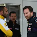 (L to R): Cyril Abiteboul (FRA) Renault Sport; Remi Taffin (FRA) Head of Renault Sport F1 Track Operations; and Christian Horner (GBR) Red Bull Racing Team Principal.
Formula One World Championship, Rd18, Brazilian Grand Prix, Race, Sao Paulo, Brazil, Sunday 9 November 2014. © Patrik Lundin Photography 2014 Sutton Motorsport Images