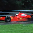 Michael Schumacher (GER), Ferrari F300 returns to the pits after running into the back of David Coulthard (GBR) McLaren.
Formula One World Championship, Rd 13, Belgian Grand Prix, Spa Francorchamps, Belgium, 30 August 1998 © Sutton Motorsport Images