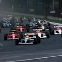 Nigel Mansell (GBR) Williams FW14 leads the field at the start of the race.
Mexican Grand Prix, Mexico City, 16 June 1991 © Sutton Motorsport Images