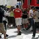 Michael Schumacher (GER) Ferrari negotiates the media in the paddock on his scooter.
Formula One World Championship, Rd 7, Monaco Grand Prix, Qualifying Day, Monte-Carlo, Monaco, 27 May 2006. © Sutton Motorsport Images