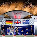 Lewis Hamilton (GBR) Mercedes AMG F1, Sebastian Vettel (GER) Red Bull Racing and Daniel Ricciardo (AUS) Red Bull Racing celebrate on the podium with the champagne.
Formula One World Championship, Rd14, Singapore Grand Prix, Marina Bay Street Circuit, Singapore, Race Day, Sunday 21 September 2014. © Sutton Motorsport Images