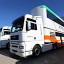 Force India F1 Team transporter.
Formula One Testing, Preparations, Jerez, Jerez, Spain, 4 February 2013. © Sutton Motorsport Images