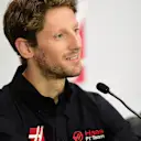 Romain Grosjean of France speaks during a press conference as Haas F1 Team announces Grosjean as their driver for the upcoming 2016 Formula 1 season on September 29, 2015 in Kannapolis, North Carolina © 2015 Getty Images