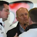 Eric Boullier (FRA) McLaren Racing Director and Ron Dennis (GBR) McLaren Executive Chairman at Formula One World Championship, Rd1, Australian Grand Prix, Practice, Albert Park, Melbourne, Australia, Friday 13 March 2015. © Sutton Motorsport Images