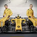 Renault R.S.16 with drivers Jolyon Palmer (L) and Kevin Magnussen (R). &copy Renault Sport F1
