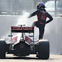Max Verstappen (NDL) Scuderia Toro Rosso STR10 climbs out of his stricken car after blowing his engine on Lap 52 at Formula One World Championship, Rd3, Chinese Grand Prix, Race, Shanghai, China, Sunday 12 April 2015. © Sutton Motorsport Images