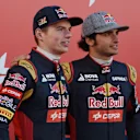Toro Rosso's youthful 2015 driver line-up of Max Verstappen (left) and Carlos Sainz