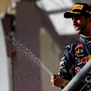 Third placed Daniel Ricciardo (AUS) Red Bull Racing sprays champagne On the podium. Formula One World Championship, Rd17, United States Grand Prix, Qualifying, Austin, Texas, USA, Saturday, 1 November 2014 