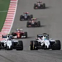 Valtteri Bottas (FIN) Williams FW36 and Felipe Massa (BRA) Williams FW36 battle. Formula One World Championship, Rd17, United States Grand Prix, Race, Austin, Texas, USA, Sunday, 2 November 2014 