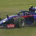 FP1: Gasly takes a trip across the grass at Turn 3
