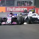 RACE: Frustrated Perez collides with Sirotkin