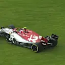 FP1: Giovinazzi goes grass cutting after huge Turn 1 lock-up