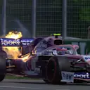 FP3: Stroll stops in pit lane after fiery hydraulic leak