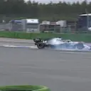 GERMAN GP: Hamilton survives high-speed 360 at Turn 1