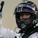 Pole sitter Nico Rosberg (GER) Mercedes AMG F1 celebrates in parc ferme at Formula One World Championship, Rd19, Abu Dhabi Grand Prix, Qualifying, Yas Marina Circuit, Abu Dhabi, UAE, Saturday 28 November 2015. © Sutton Motorsport Images